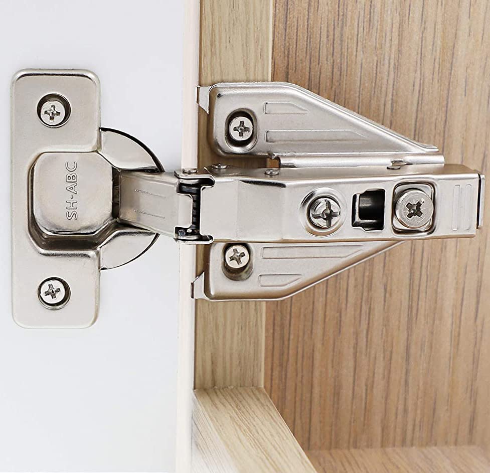 DecoBasics (20 PCS) Full Overlay Soft Close Cabinet Hinges for Kitchen Cabinets - 105° Face Frame Concealed Cabinet Door Hinge -3 Way Adjustability -Clip on Plate & Matching Screw 4 Easy Installation