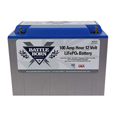 Battle Born Batteries LiFePO4 Deep Cycle Battery - 100Ah 12v with Built-In BMS - 3000-5000 Deep Cycle Rechargeable Battery - Perfect for RV/Camper, Marine, Overland/Van, and Off Grid Applications