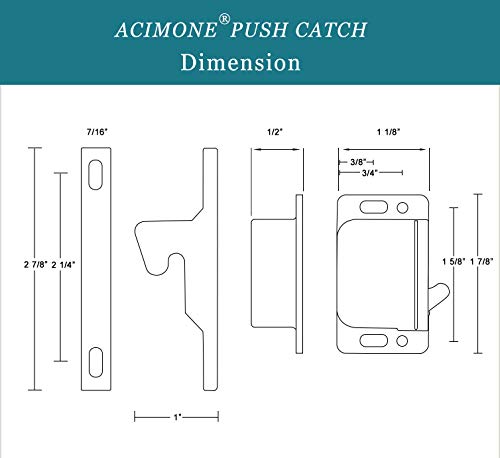 8 Pack Cabinet Door Latch/RV Drawer Latches, 8 Pull Force Latch, Holder for Home/RV Cabinet with Mounting Screws, Perfect for RV, Camper, Motorhome, Trailor, OEM Replacement