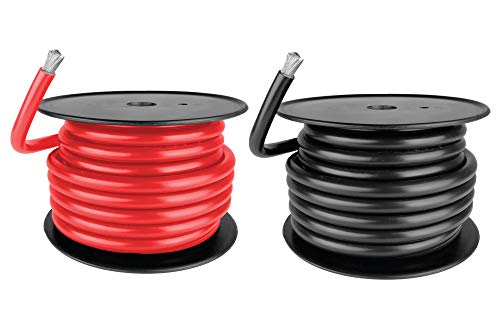 2/0 AWG UL 1426 (The Real Thing) Marine Wire - Tinned Copper Battery Boat Cable - 15 Feet Red/Black