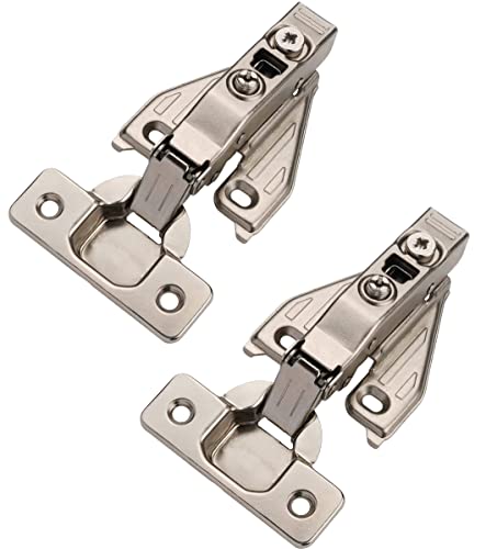 DecoBasics (20 PCS) Full Overlay Soft Close Cabinet Hinges for Kitchen Cabinets - 105° Face Frame Concealed Cabinet Door Hinge -3 Way Adjustability -Clip on Plate & Matching Screw 4 Easy Installation