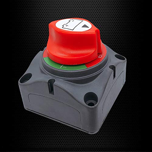 Ampper Battery Switch, 12-48 V Battery Power Cut Master Switch Disconnect Isolator for Car, Vehicle, RV and Boat (On/Off)
